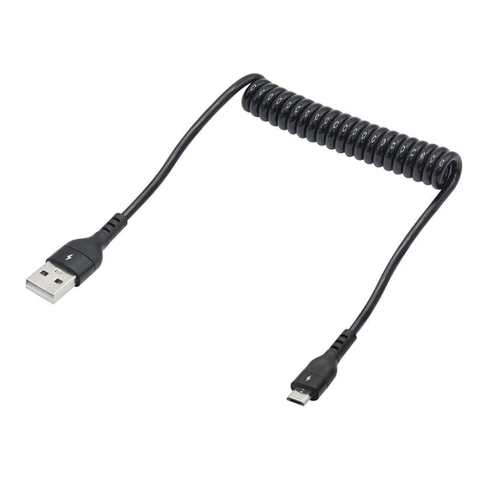 Maixbomr Micro USB Expansion Spring Cable 1 to 2FT, Spiral USB A Male to Micro USB Male Charging and Data Transfer Spring Cord, for Smart Cellphone