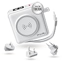 PWRMobile PWR Travel PRO 5-in-1 Power Bank - 10,000mAh with Built-in Cables - 20W USB-C + 15W Wireless Charging - Compact Portable Charger for iPhone