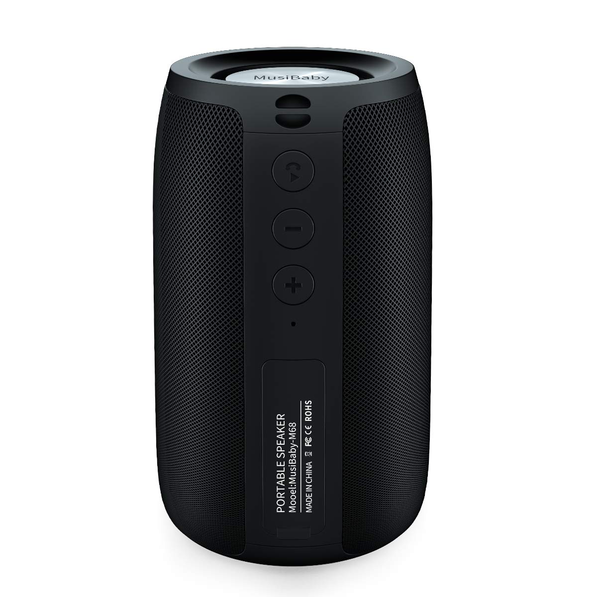 MusiBaby M68 Portable Bluetooth Speaker - Wireless Waterproof Sound for Home and Outdoor Use - Deep Bass, Dual Pairing, 24H Playtime, Compact Design