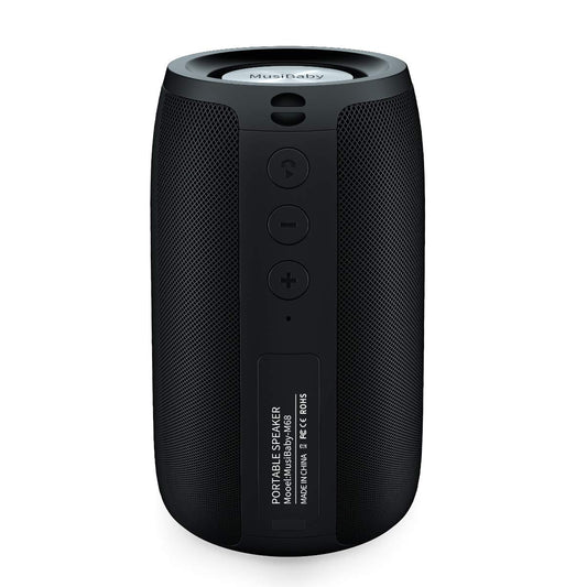 MusiBaby M68 Portable Bluetooth Speaker - Wireless Waterproof Sound for Home and Outdoor Use - Deep Bass, Dual Pairing, 24H Playtime, Compact Design