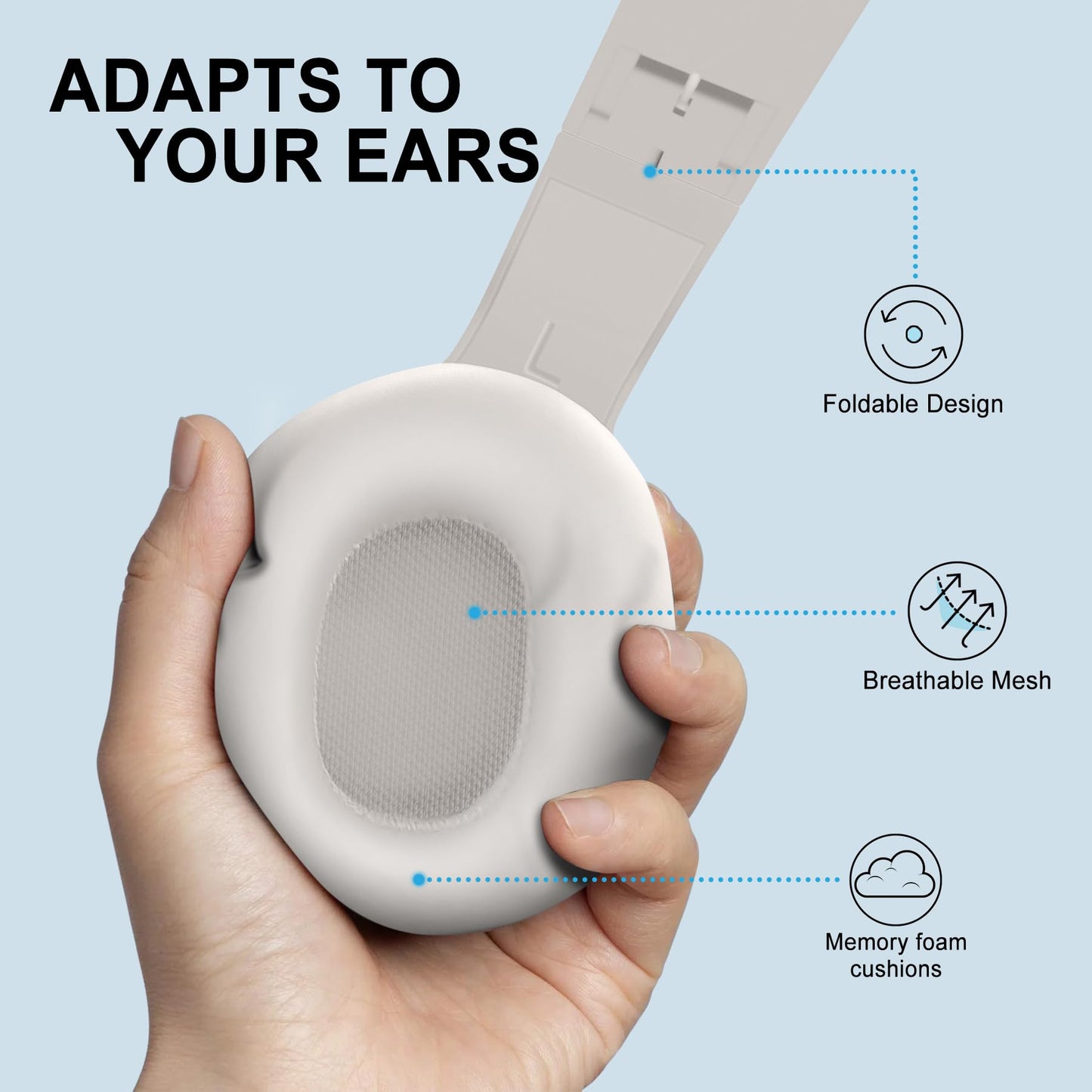 Fisher Active Noise Cancelling Headphones, Over Ear Wireless Bluetooth 5.3 w Microphone, Lightweight Comfortable Headset for Home Travel, 16H…