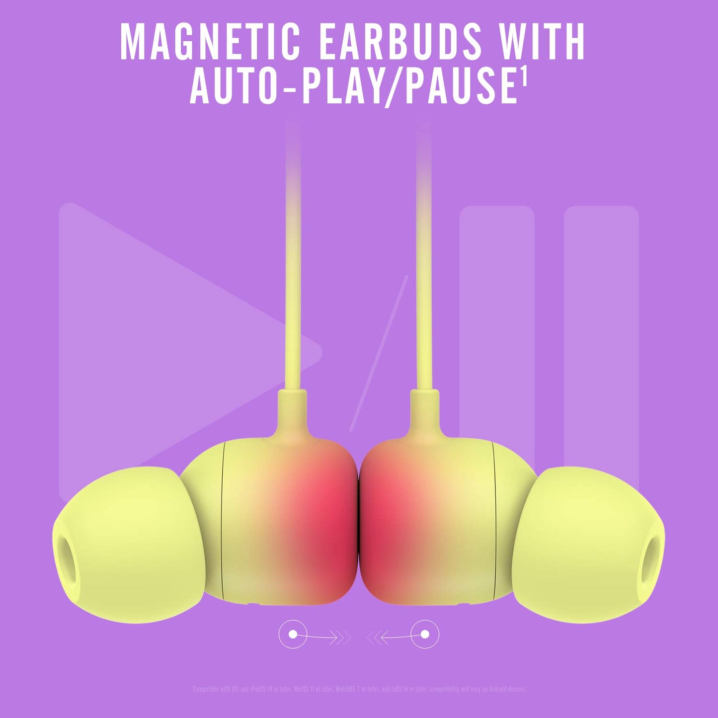 Beats Flex Wireless Earbuds - Apple W1 Headphone Chip, Magnetic Earphones, Class 1 Bluetooth, 12 Hours of Listening Time, Built-in Microphone - Yuzu