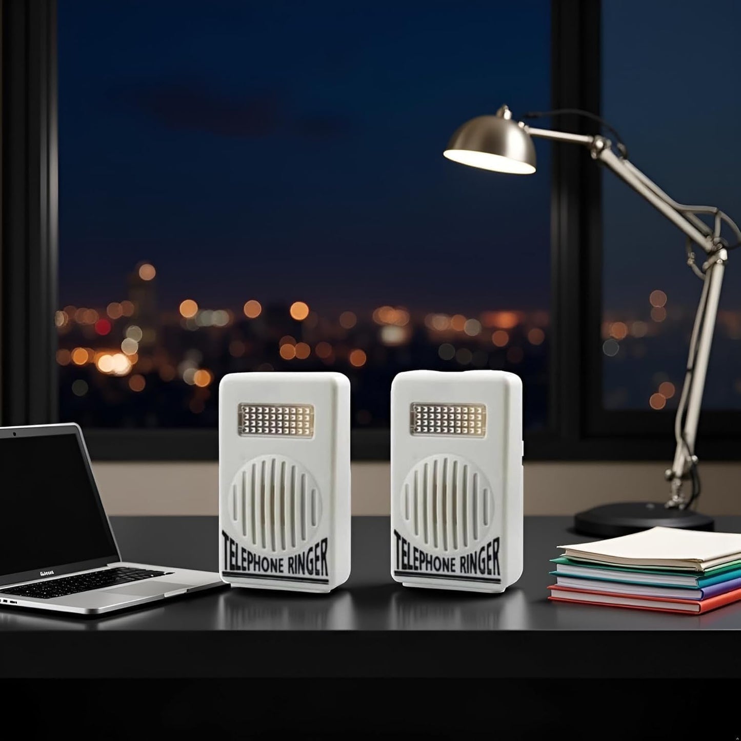 2Pcs White Telephone Ringer Amplifier Bell Extra-Loud Telephone/Phone Ringer Use Safety Small in Size and Light in Weight,Landline Phones,Telephones