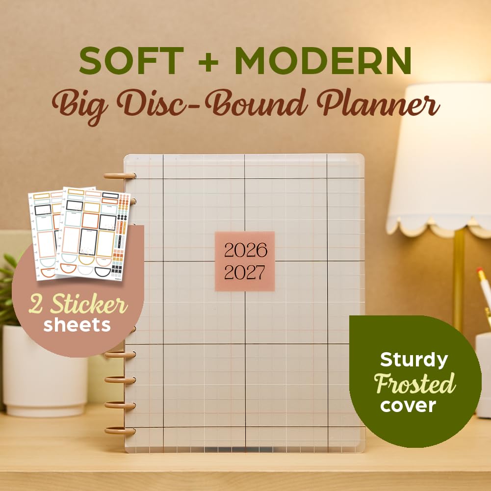 Happy Planner Disc-Bound Planner July 2026-June 2027, Big Size