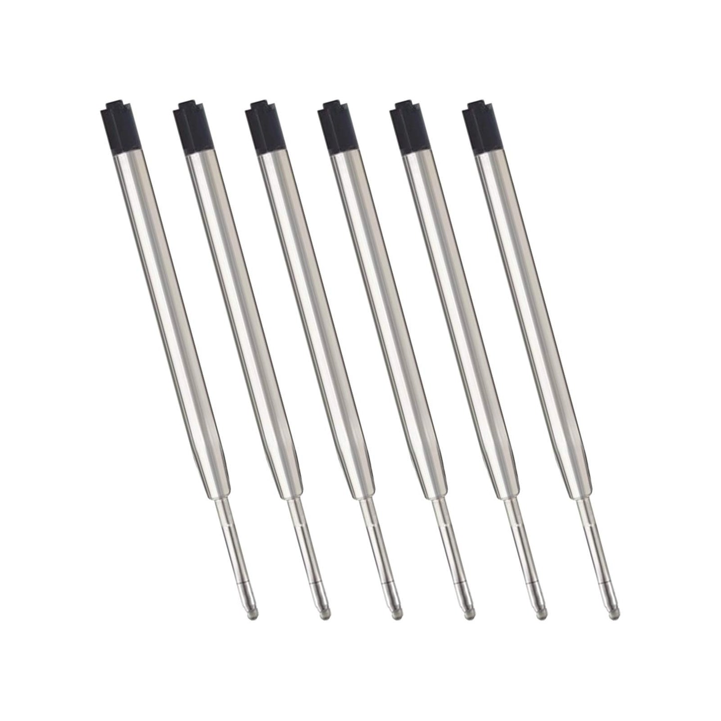 ChaoQ Black Ink Refills (6pcs), Replaceable Ballpoint Pen Refills