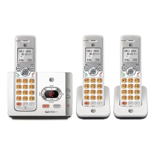 AT&T 3 Handset Cordless Phone with Answering System with Caller ID/Call Waiting