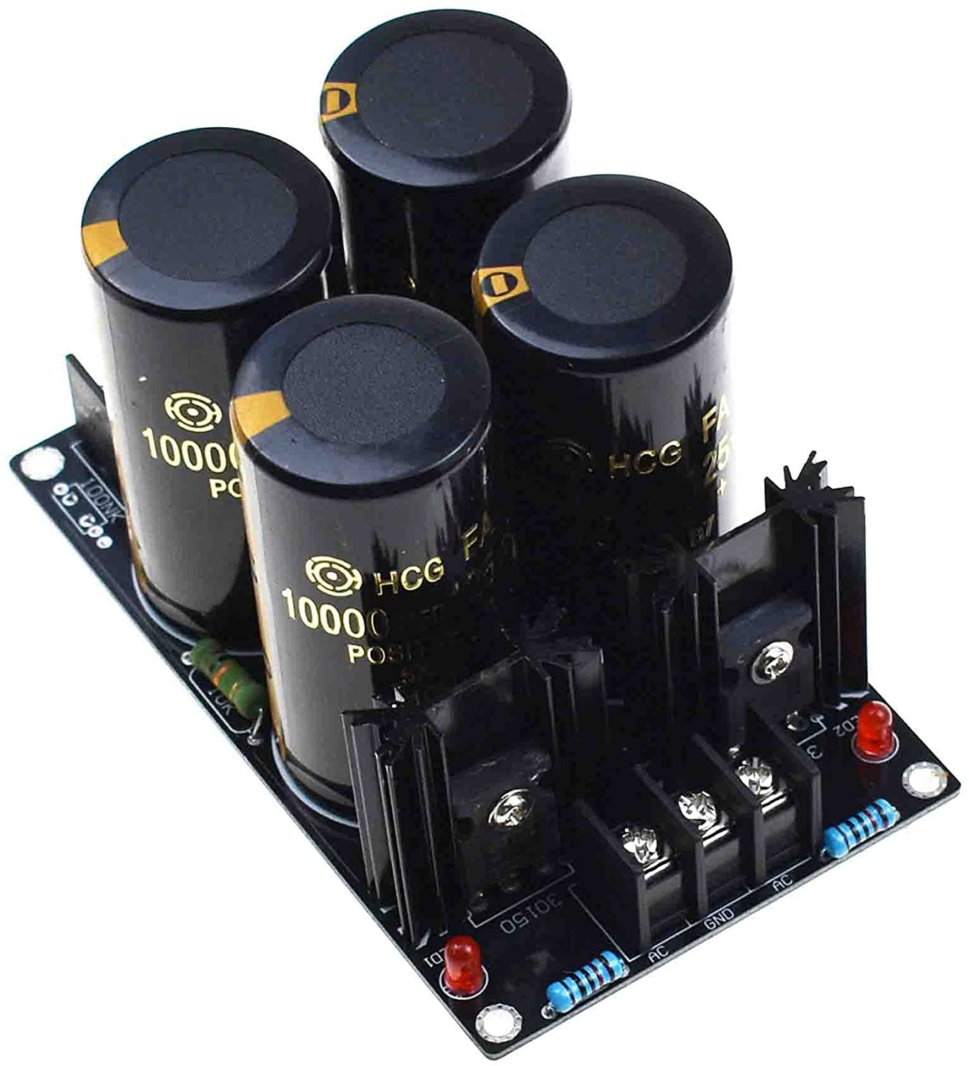 120A Rectifier Filter Power Supply Board 125V 10000UF Schottky Rectifier for Sound Speaker Amplifier Filter Dual AC42V DIY