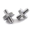 1/4"-20 Male to 1/4"-20 Male Thread Camera Tripod Screw Adapter, SDTC Tech 2 Pack Camera Screws Converter Connector for Quick Release Plate Mounting