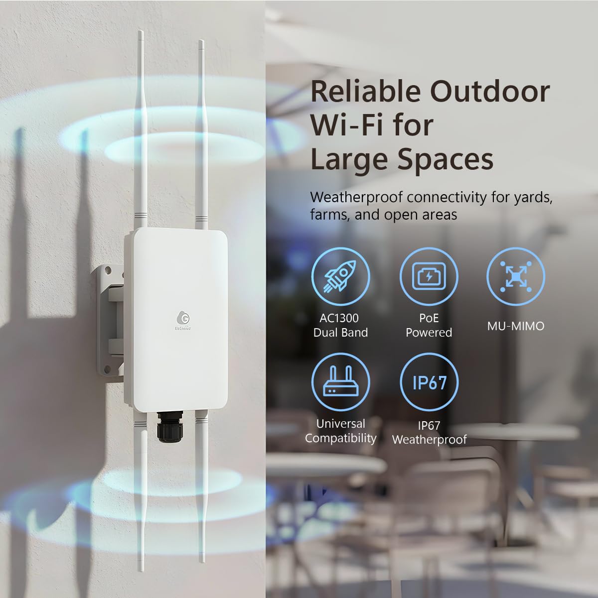 EnGenius Cloud Managed ECW160 11ac Wave 2 2x2 Outdoor Access Point