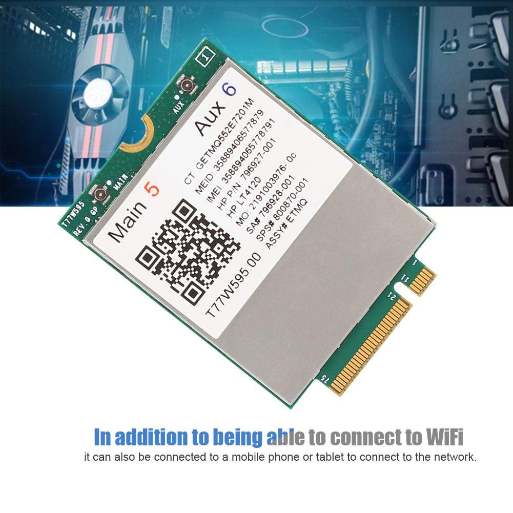 M.2 PCIe Card Laptop Network Adapter T77W595 4G Modem Module LT4120 796928-001 for Probook/EliteBook 820 840 850 G2 G3, 150 Mbps
