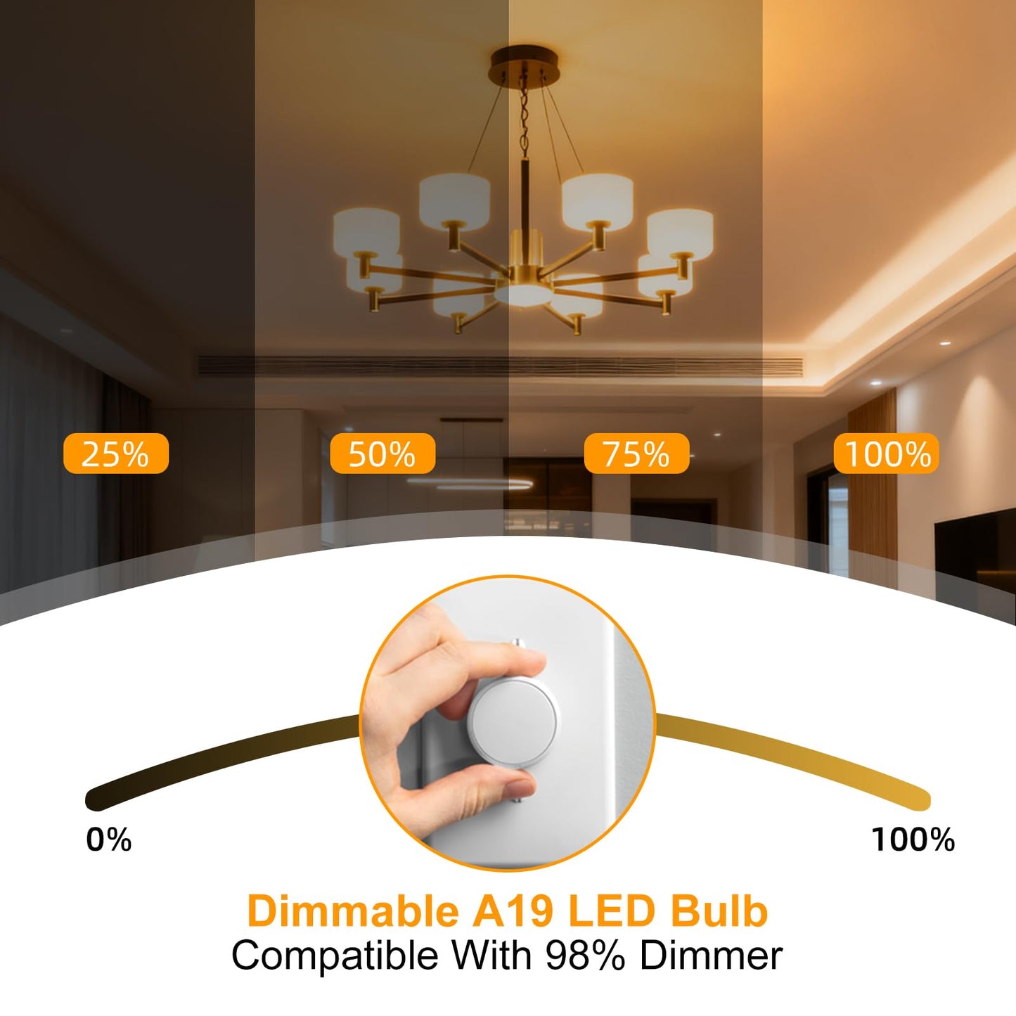 LEDBEFINE Dimmable LED Light Bulbs 60 Watt Soft White 2700K A19 Standard Light Bulb E26, Energy Efficient 10W 800 Lumens, 20,000 Hour