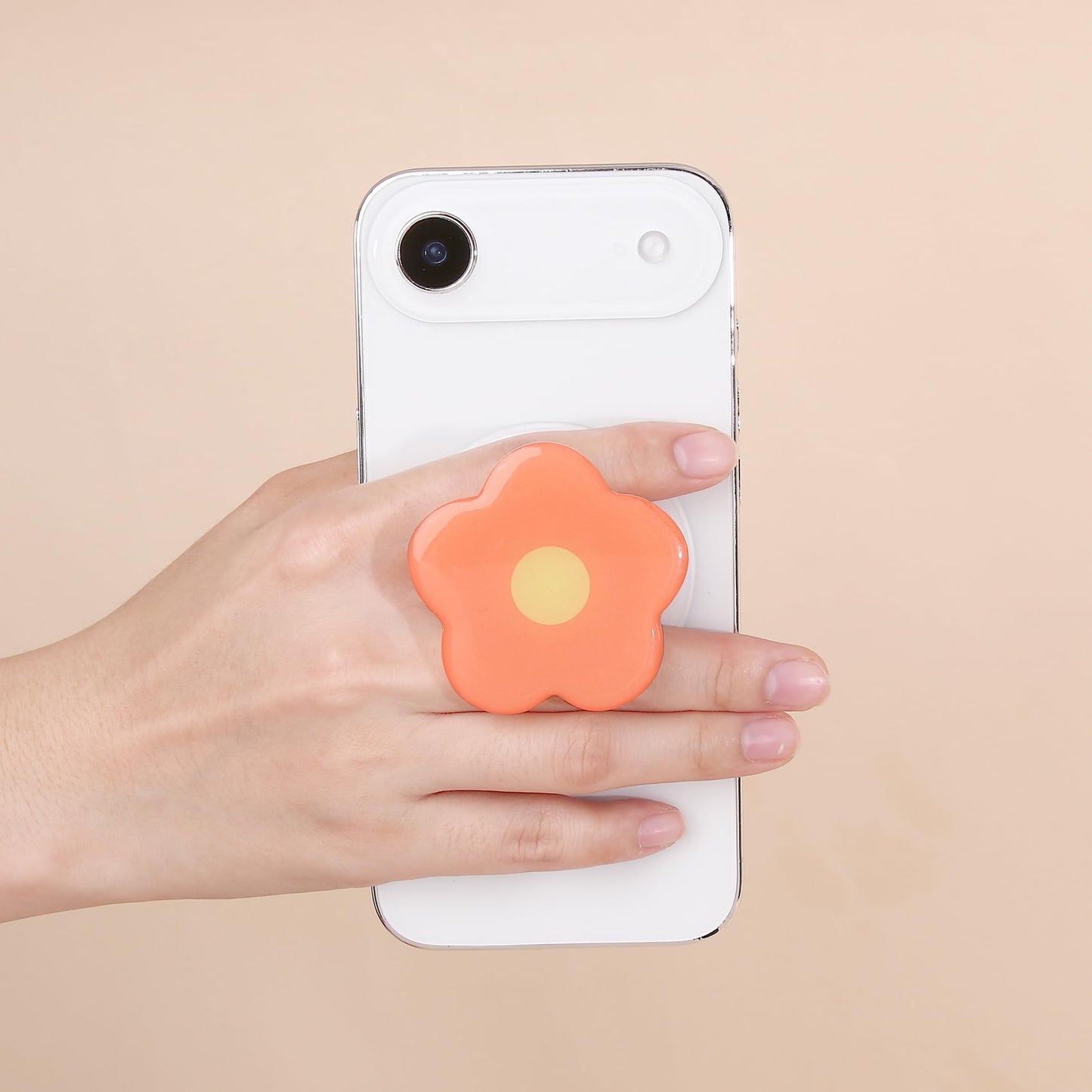 Magnetic Phone Grip Collapsible Cute Floral Series Hold Phone Grip Stand Include Adapter Ring for Smartphone Tablet Cell Phone Accessory Compatible