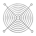 ARCTIC Fan Grill 120 mm - CPU Case Fan Grill, Made Out of Nickel Plated Steel, Air Flow Transparent, Prevents Cable Damage