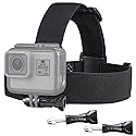 VIZEMO POV Helmet Mount for GoPro Cameras, White, Adjustable