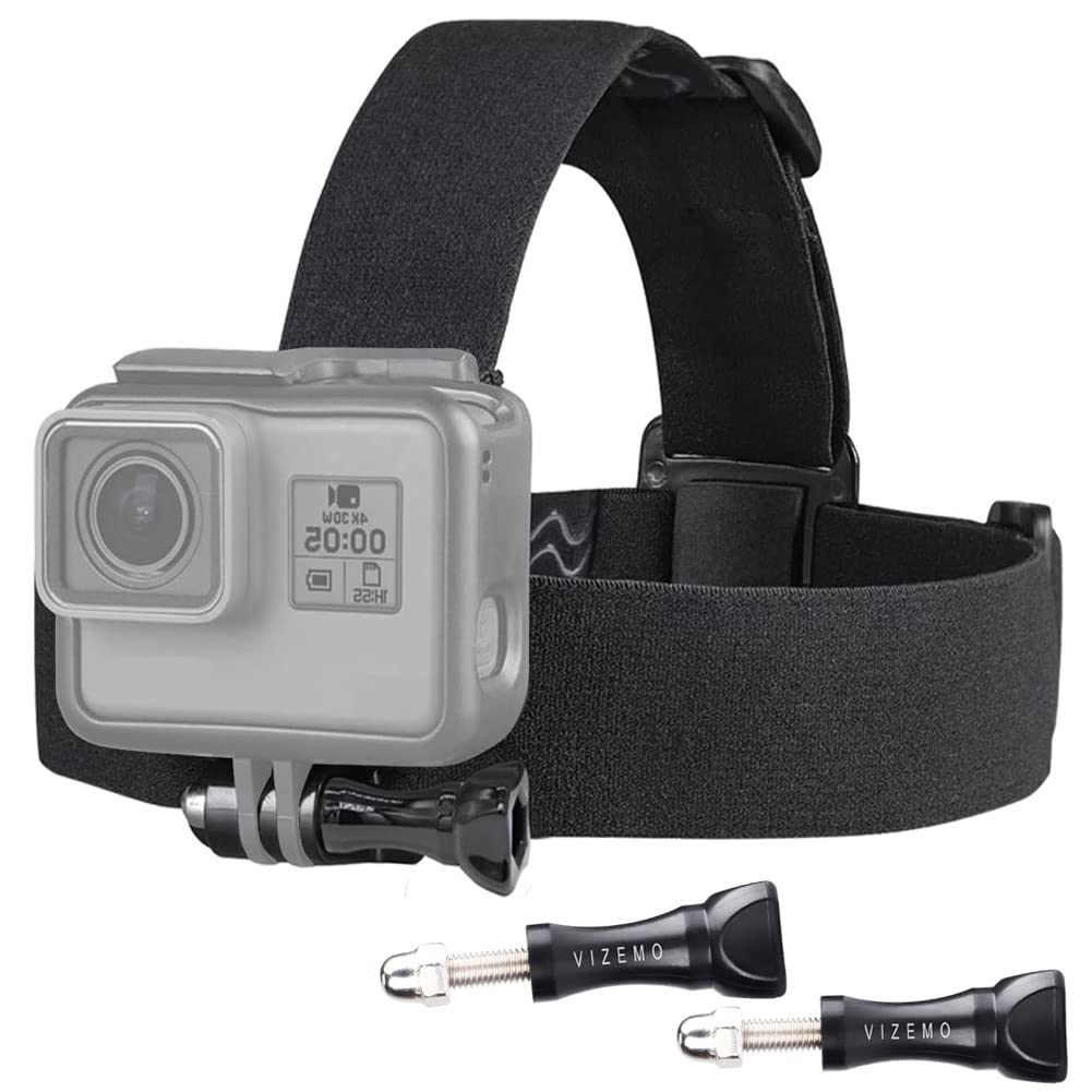 VIZEMO POV Helmet Mount for GoPro Cameras, White, Adjustable