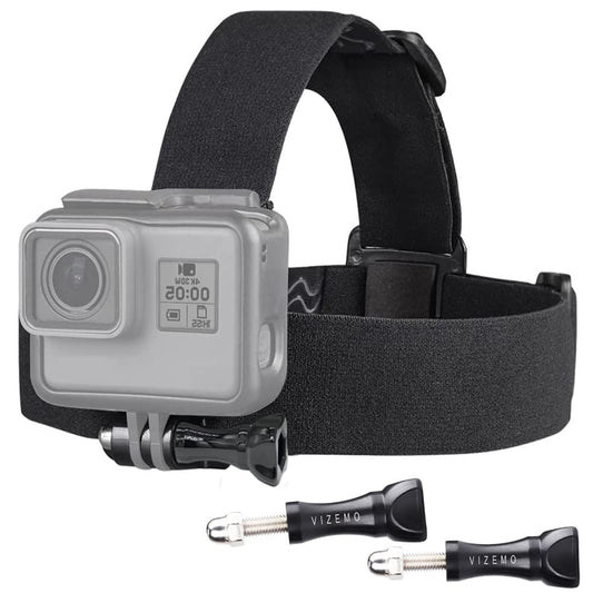VIZEMO POV Helmet Mount for GoPro Cameras, White, Adjustable