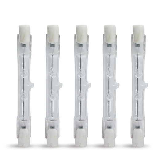 Syeincroe J78 150W Halogen Tube Light Bulbs 5-Pack, R7S Base for Workshop, Garage, Outdoor & Security Flood Light