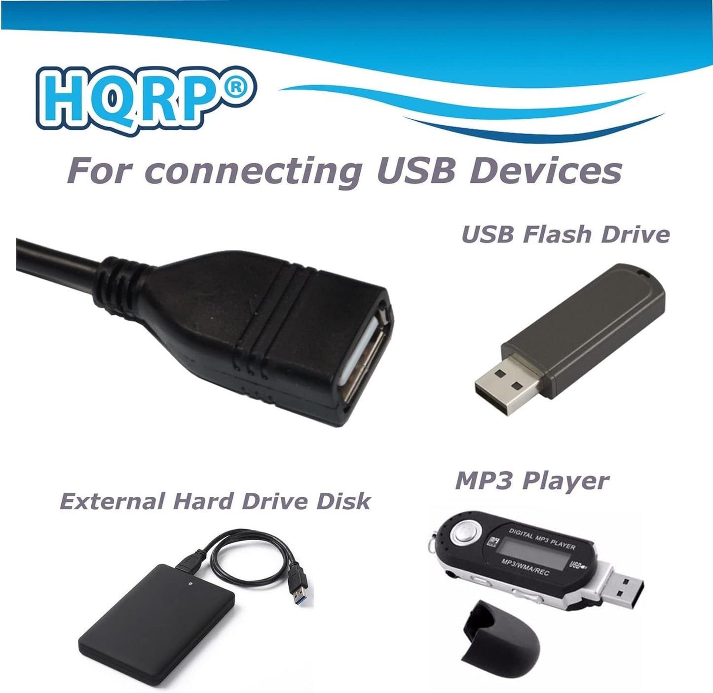 HQRP MDI AMI/MMI/USB Cable Adapter Compatible with Audi ? MMI 3G ? AMI (Audi Music Interface) Audio MP3 Music Interface Adapter