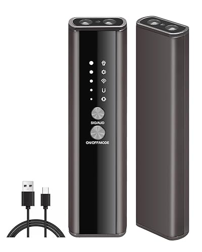 [2025 VER] Hidden Device Detector, Hidden Camera Detectors with Vibration Sound Alarm, Camera Finder with Flashlight, GPS Tracker Detector for Car