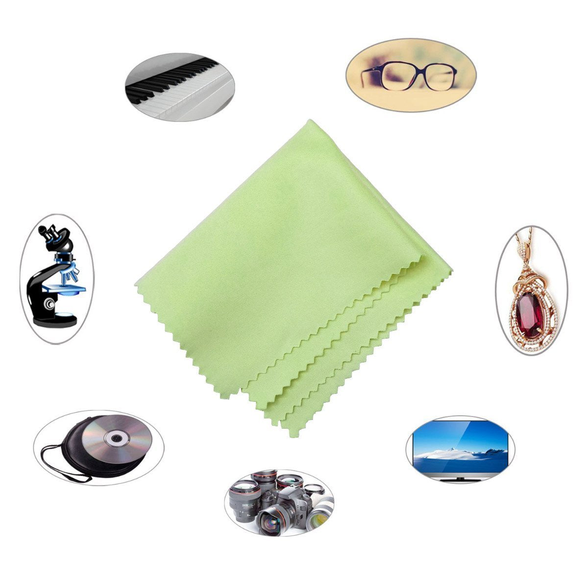 Microfiber Screen Cleaning Cloths, HTTX 4-Pack 6 x 7 inches for Cell Phones, Tablets, LCD TV, Laptop, Camera Lenses, Surface Tablet, Monitor, Car GPS