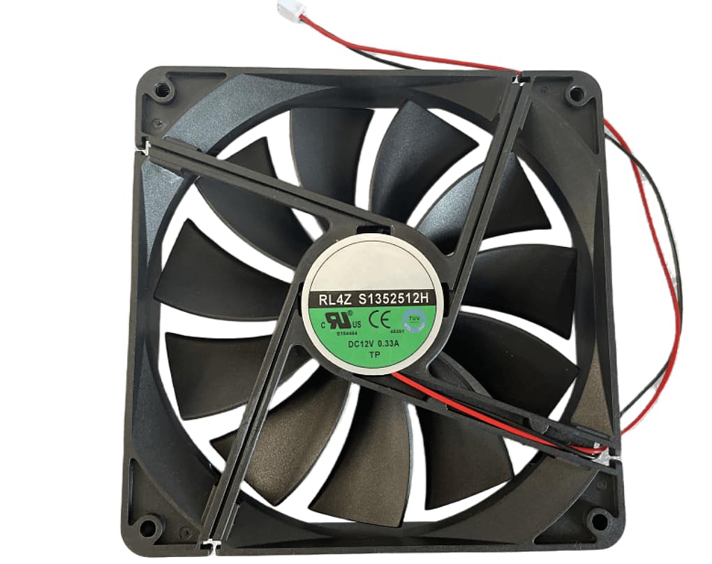 Qideyipe RL4Z S1352512H 12V 135MM 0.33A 135X135X25MM 2-Wire Chassis Power Cooling Fan