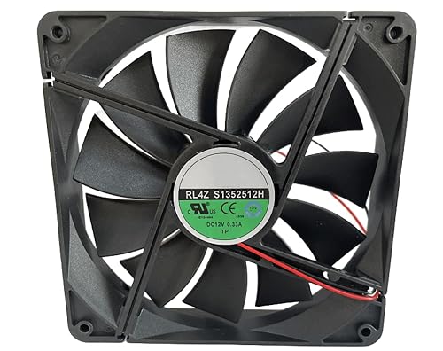 Qideyipe RL4Z S1352512H 12V 135MM 0.33A 135X135X25MM 2-Wire Chassis Power Cooling Fan
