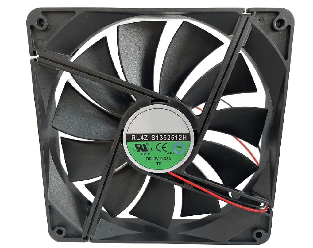 Qideyipe RL4Z S1352512H 12V 135MM 0.33A 135X135X25MM 2-Wire Chassis Power Cooling Fan