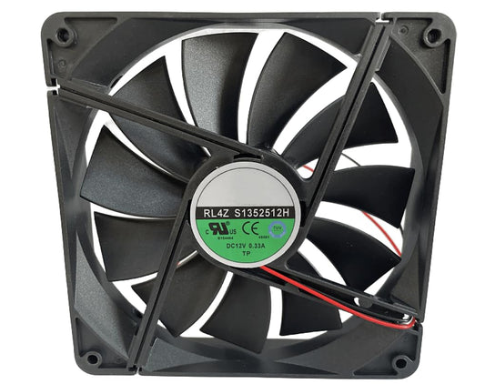 Qideyipe RL4Z S1352512H 12V 135MM 0.33A 135X135X25MM 2-Wire Chassis Power Cooling Fan