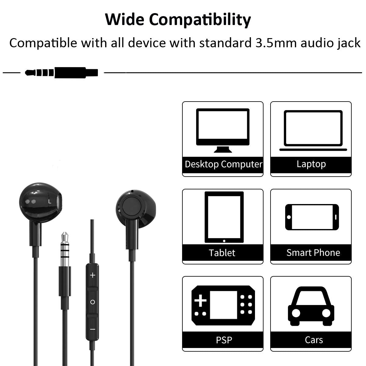 3.5mm HiFi Stereo Earbuds Wired Headphones Earphones w Mic Volume Control for Moto G Stylus Power Pure Play Google Pixel 4a 5a 3a Samsung Galaxy S10…