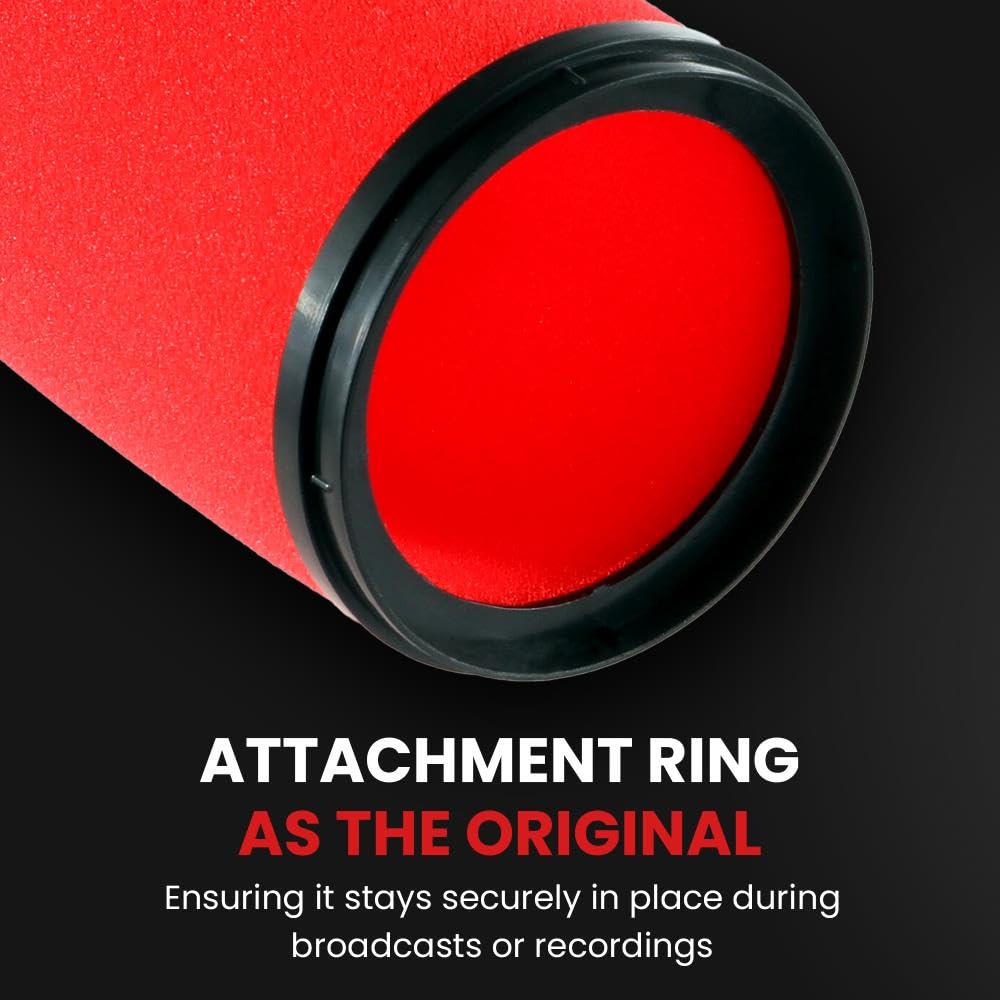 Lectronify High-Density Foam Replacement Windscreen Compatible with Shure SM7 Microphones, Reduces Plosives & Breath Noise - Perfect for Studio
