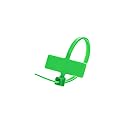 Secure 4 Inch Green Label Marker ID Cable Tie - Inside Flag for Identification - 100 Pack