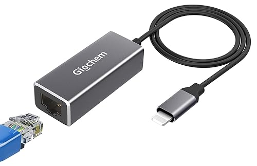 RJ45 Ethernet LAN Network Adapter for Phone Pad, Phone Ethernet Adapter, 3.3ft/1m Cable, 10/100Mbps High Speed,Plug and Play Enbia [Grey]