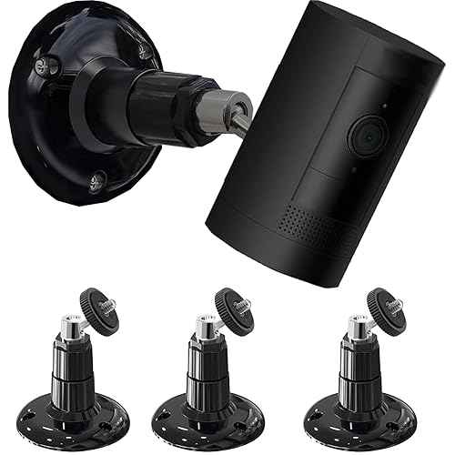 3 Pack Wall Mount for Ring Stick Up Cam and Indoor Cam(1st Gen), 360 Degree Swivel Adjustable Mounting Bracket for Ring /Arlo /Wyze Security Camera