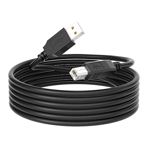 Kehtmay USB 2.0 Printer Cable 15 FT,USB 2.0 A to B Connector, High - Speed Data Transfer for Printers & Scanners, Compatible with HP, Canon, Epson