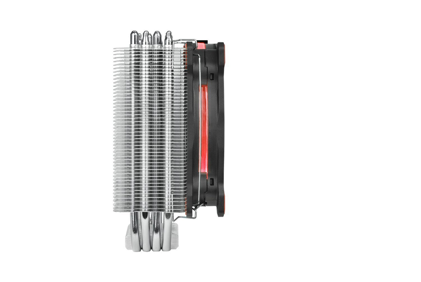 Thermaltake RIING Silent 150W LGA1200 AM4 Ready Intel/AMD 120mm High Airflow LED Fan CPU Cooler, Red, CL-P022-AL12RE-A