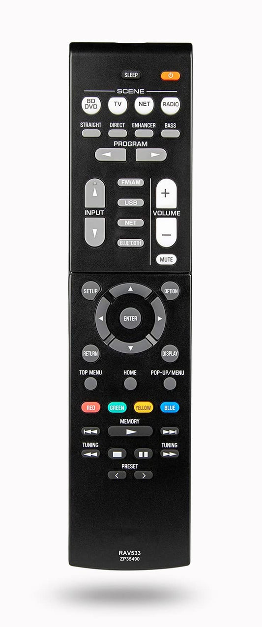 Replacement Remote Control for Yamaha Home Theater Audio Receiver ZP457800 RAV534 RAV531 RAV532 RAV533 RXV581BL RX-V581BL RXV583 HTR-4068 RX-V581