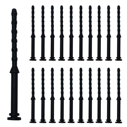 20PCS PC Case Fans Computer Cooling Fan Mount Screws, CPU Fan Mounting Pin Rivet Black Soft Rubber Reducing Noise Anti-Vibration Screws 65mm / 2.56in