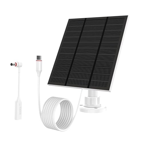 Solar Panels for Ring Camera Outdoor (New Generation) 5W 5V Solar Panel Charger with USB-C&Plug for Spotlight Cam Plus&Stick Up Cam Pro.Waterproof