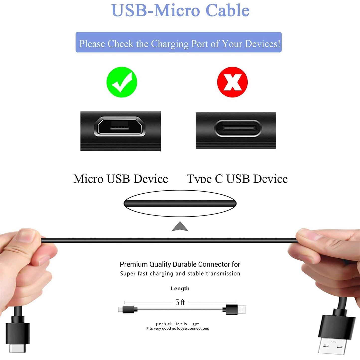 10ft Charger Charging Cable Cord Compatible for Logitech MX Master 2S MX Anywhere 2 MK875 MX Ergo K800 K811 K830 G915 Folio m1,Zagg Keys Folio 43404