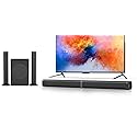Puxinat 2 in 1 Separable Sound Bar for Smart TV with Subwoofer, Bluetooth 5.0 Surround Sound System for Home Theater, ARC/Optical/Aux/USB TV Speaker