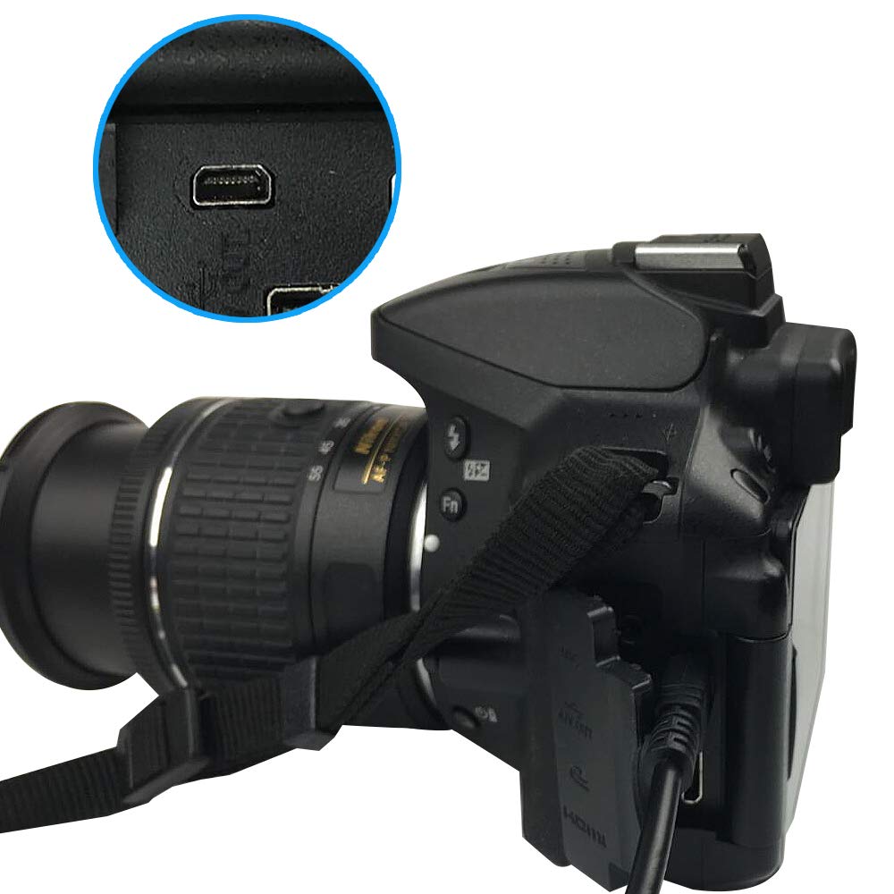 Replacement UC-E6 UC-E23 UC-E17 Camera USB Cable Photo Transfer 8 Pin Cord Compatible with Nikon Digital Camera SLR DSLR D3200 D3300 D750 D5300 D7200