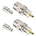 XRDS -RF PL-259 UHF Male Solder Connector Kit with UG-176 Reducers, Nickel Plated RF Coax Connector for RG8, RG213, LMR400, Belden 9913, KMR400, RG8X