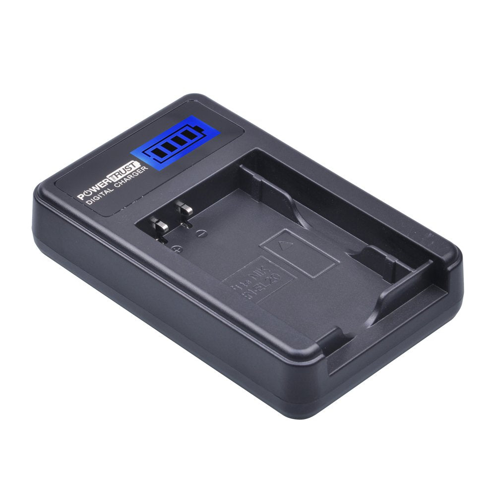 PowerTrust 2 Pack EN-EL20 EN-EL20a Camera Battery and LCD USB Charger for NIKON 1 J1 J2 J3 S1 AW1 CAMERA Batteries