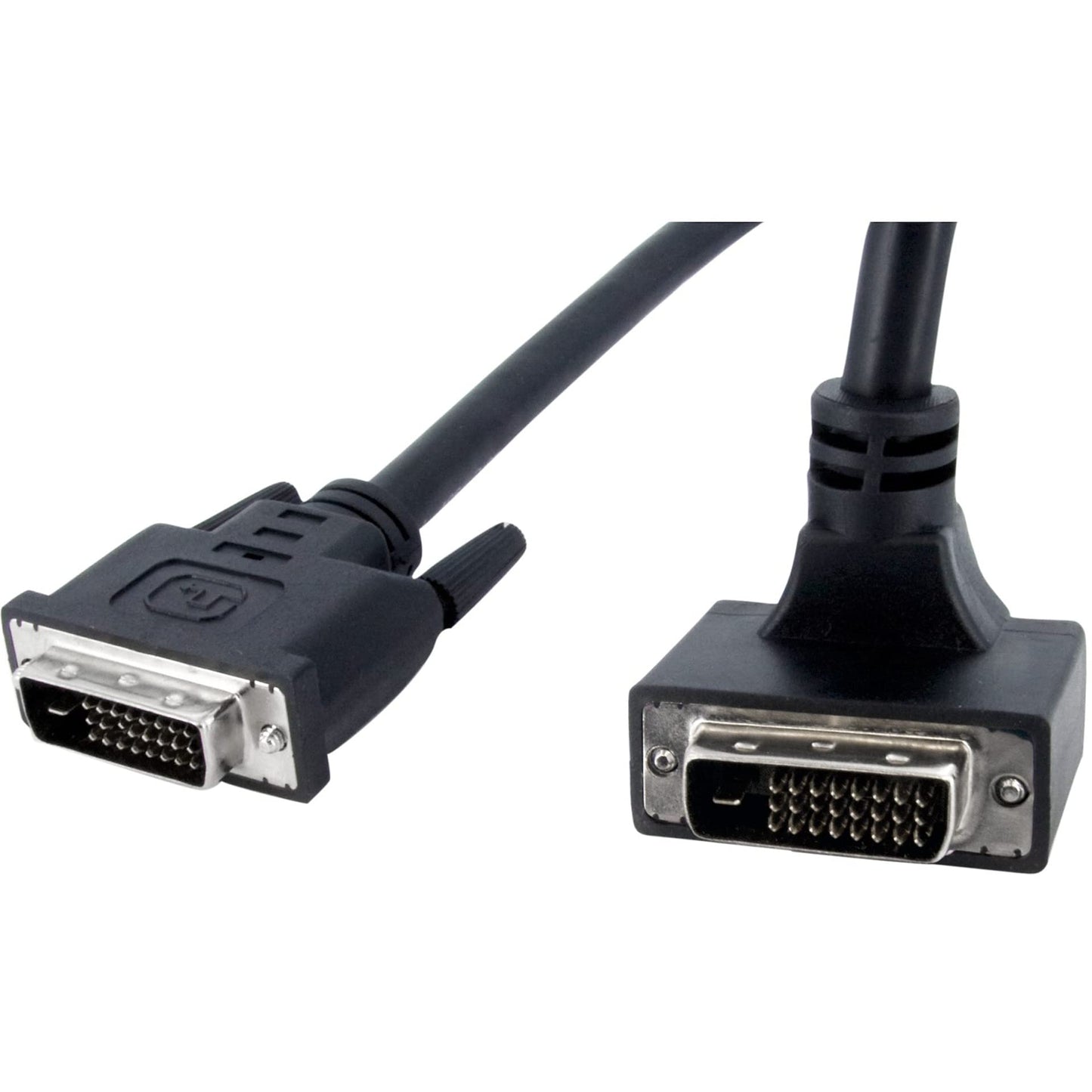StarTech.com 6 ft 90 Degree Down Angled Dual Link DVI-D Monitor Cable M/M - Male to Male 25 pin DVI-D Video Cable Black 6 Feet - 2560x1600