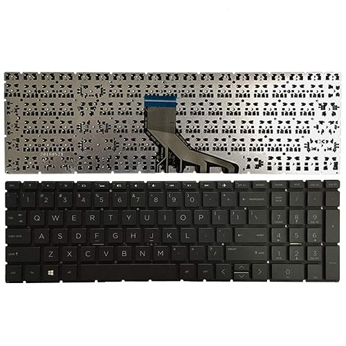 Laptop Replacement Keyboard Fit HP Pavilion 15-DA0076NR 15-DA0077NR 15-DA0078NR 15-DA0086NR 15-DA0087NR 15-DA0088NR US Layout (No Backlight Black)