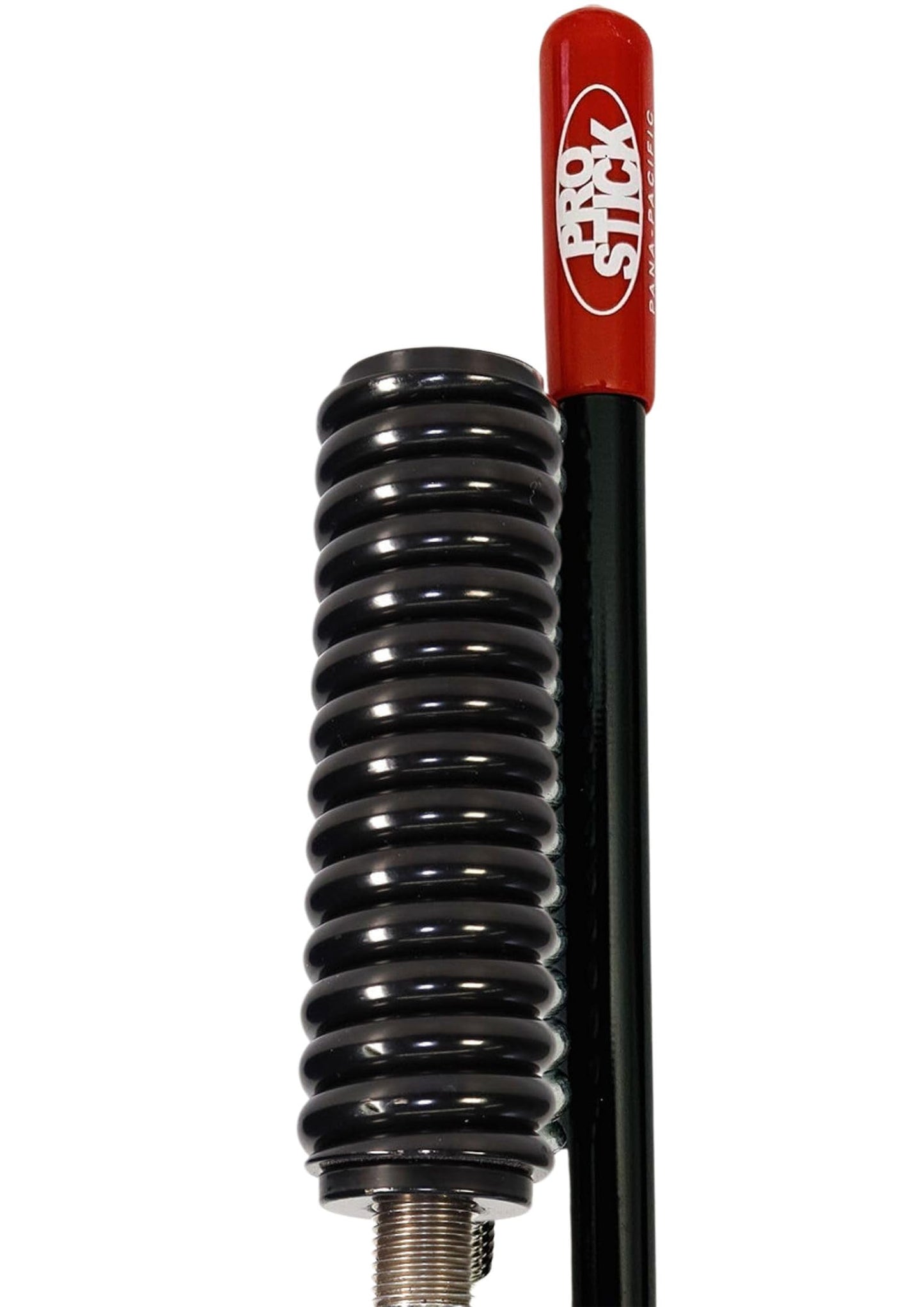 Prostick 2 Foot Fiberglass 1000 Watt Black CB Radio Antenna with Heavy Duty Black Stainless Steel Spring.
