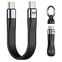 MoKo 5 Inch Short USB C Cable Keychain - 240W, 40Gbps, 8K@60Hz - USB 4.0 Compatible with Thunderbolt 4/3, Short USBC to USBC Cable Keychain for iPhone