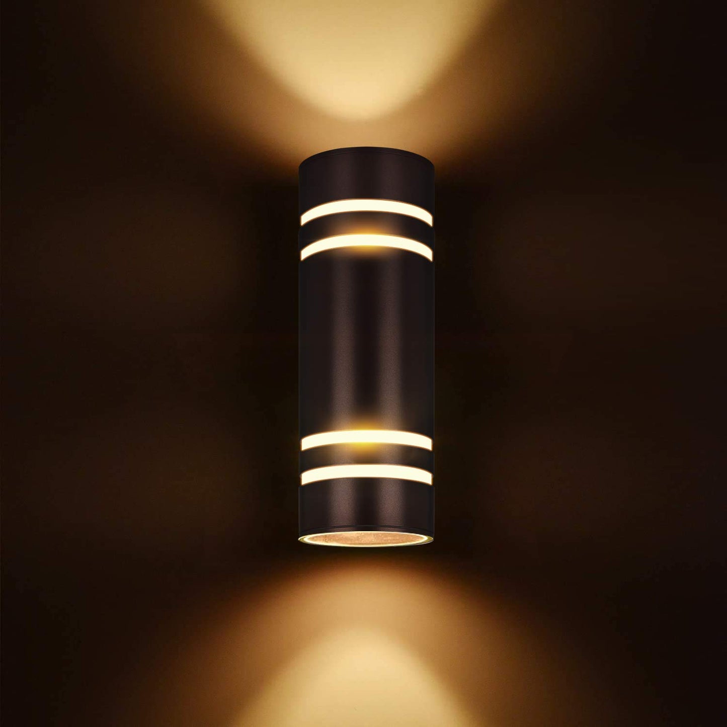 rosykite Outdoor Wall Lights Exterior, Modern Outside Sconce Wall Lighting, Exterior Light Fixture Wall Mount Oil Bronze Cylinder, Up Down Outdoor
