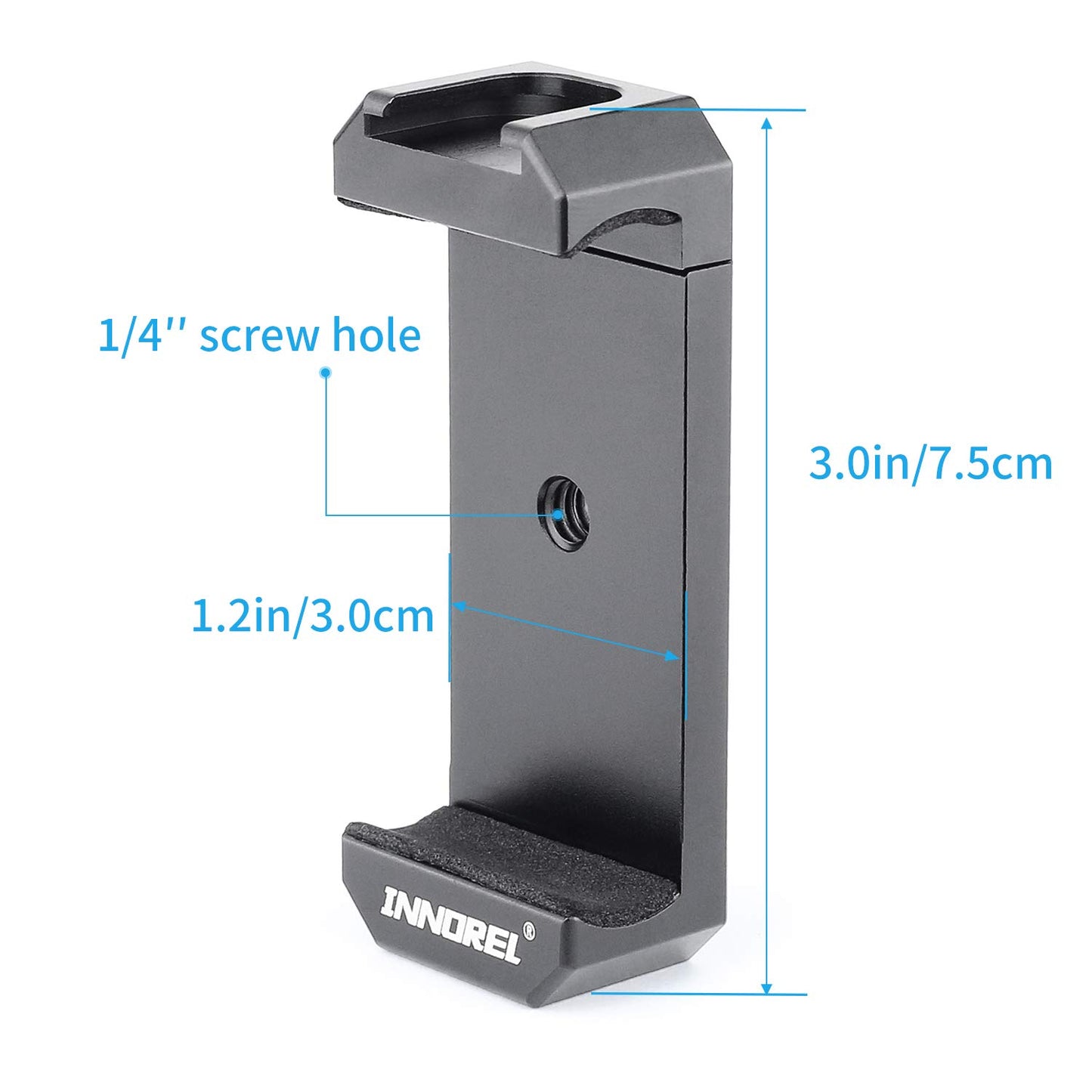 Magic Arm and Phone Mounting Clip, INNOREL Universal Aluminum Alloy Telephone Clamp with A 1/4" to 3/8" Screw for Camera Tripod External Shooting