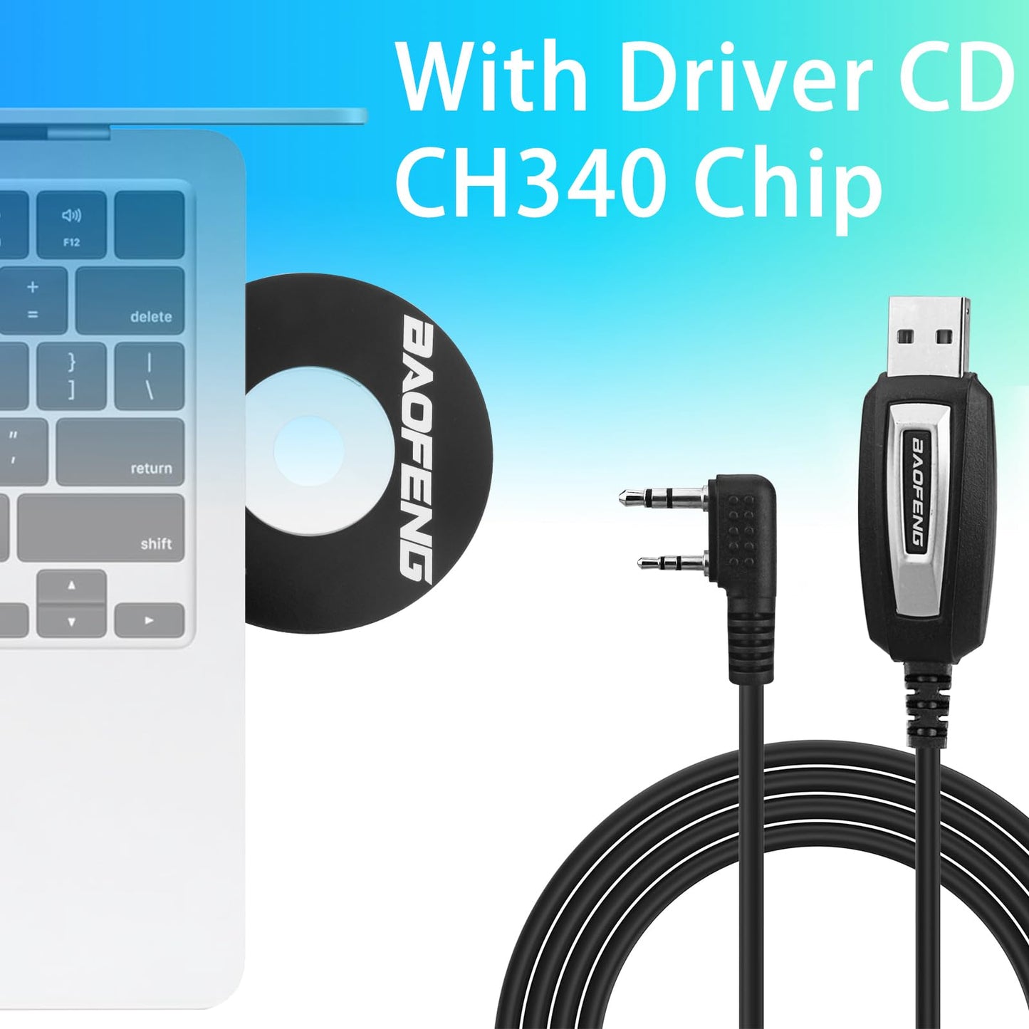 BAOFENG uv-5r Programming Cable,UV5R Mini USB Programming Cable DM32 dm-32 UV-32 BF-F8HP, UV-21R,UV-5G Plus,UV-17R,K5PLUS,GM-15Pro GM-5RH TIDRADIO